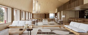 Lodge in Torres del Paine Conservation Reserve.