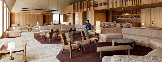 Interior common areas renderings of Torres del Paine Conservation Reserve Lodge