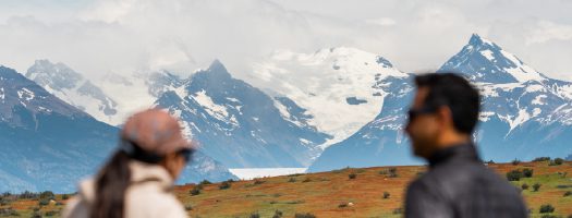 Couple enjoying the view in El Calafate