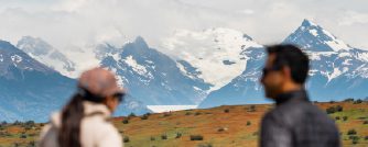 Couple enjoying the view in El Calafate