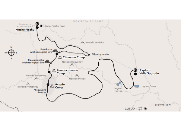 Sacred Mountains Expedition Map