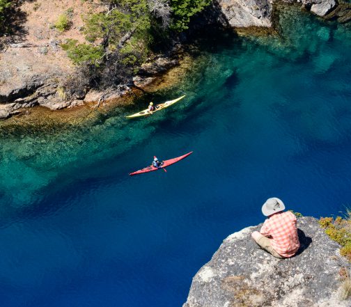 Kayaking in Lake Cochrane.