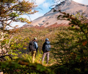 People hiking in Patagonia National Park.