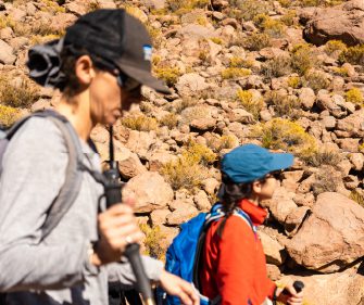 Family trecking in Atacama