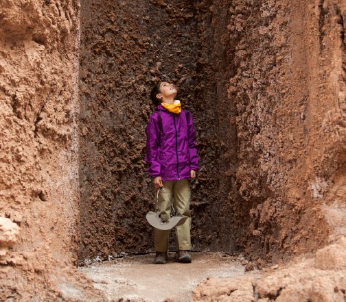 Girl exploring Atacama