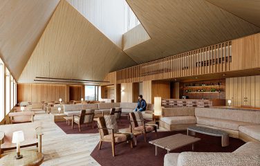 Interior common areas renderings of Torres del Paine Conservation Reserve Lodge
