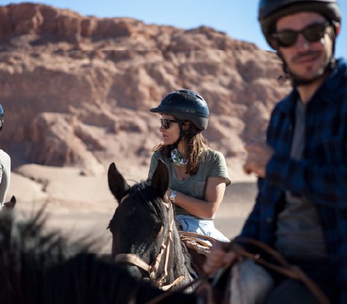 Couple Horse Riding in Atacama