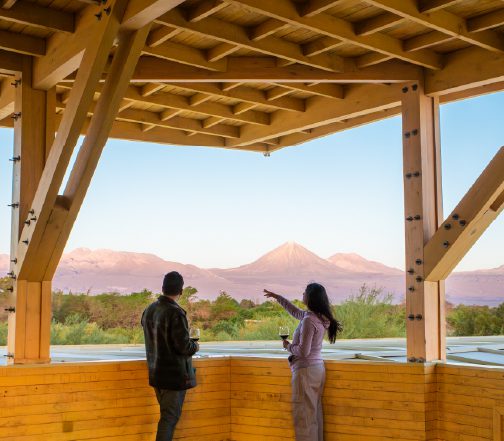 Couple enjoying the view in Atacama