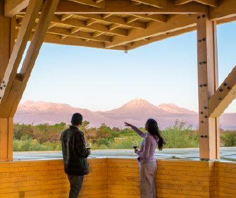 Couple enjoying the view in Atacama