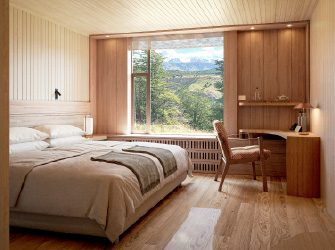 Room with incredible views in Torres del Paine Conservation Reserve Lodge