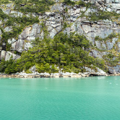 http://A%20rocky%20shoreline%20with%20dense%20green%20trees%20and%20turquoise%20water.